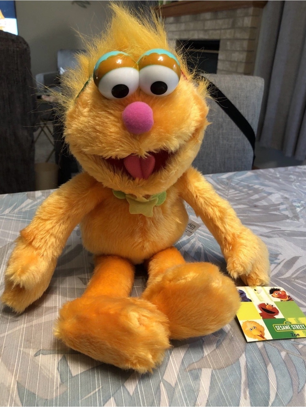 Nanco Sesame Street Vtg 2003 Plush Zoe - 12” Tall NWT